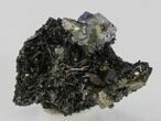 Needle Like Black Tourmaline With Fluorite - Namibia #31906-1